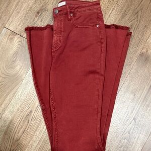Shyanne Women's Flare Jeans in Deep Red